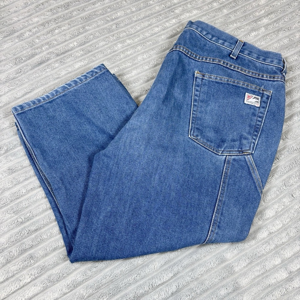 Tyndale FR Jeans Men 42x28 Blue Flame Resistant Cotton‎ Arc F290T Denim blue
